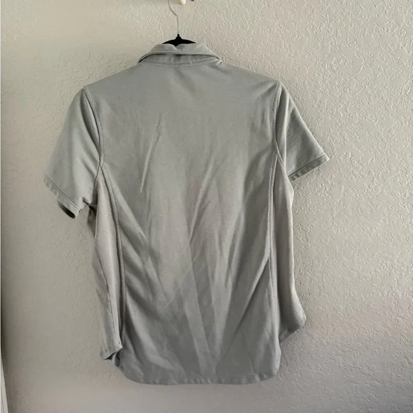 Pale Sky Gray Button-Up Knit Top - Picture 8 of 9